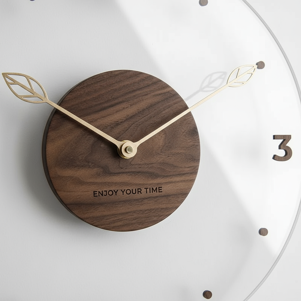 Watch Murale Minimaliste en Bois – Style Épuré