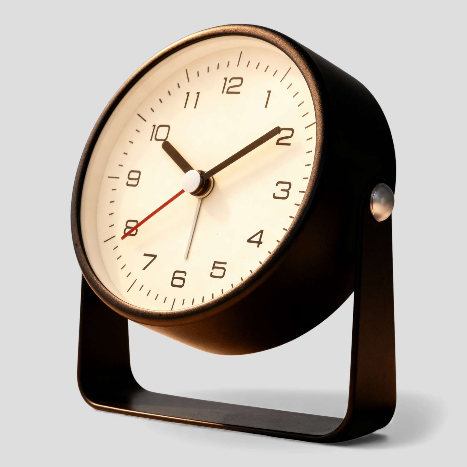 Réveil Analogique Silencieux Vintage – Noir