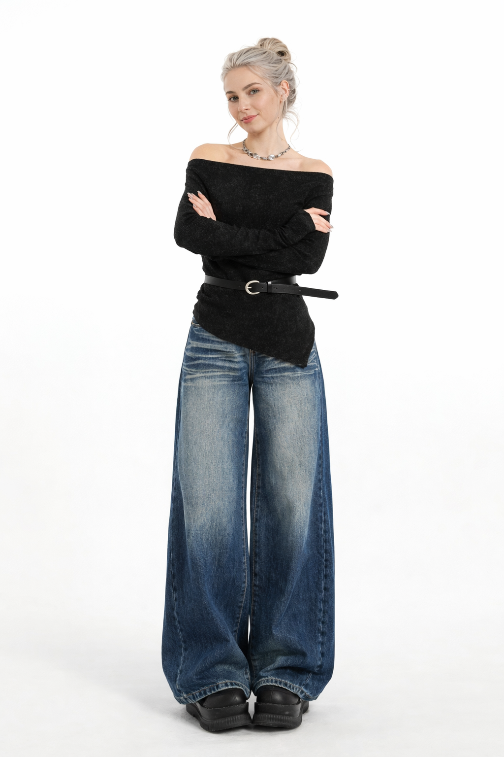 Chemise Décontractée Élégante à Épaules Dénudées