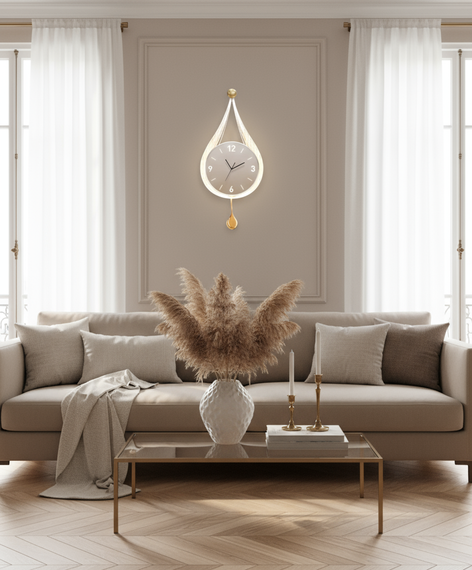 Horloge Murale Design Moderne pour Salon