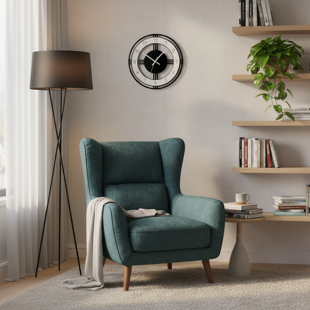 Horloge Murale Vintage – Design Noir et Blanc Élégant