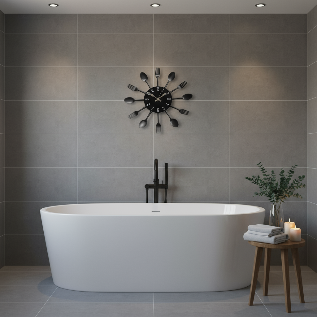 Horloge Murale Métallique au Design Minimaliste – 12 Pouces