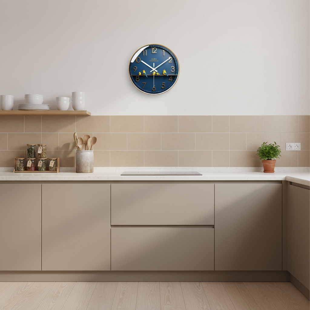 Horloge Murale Moderne et Silencieuse au Design Épuré