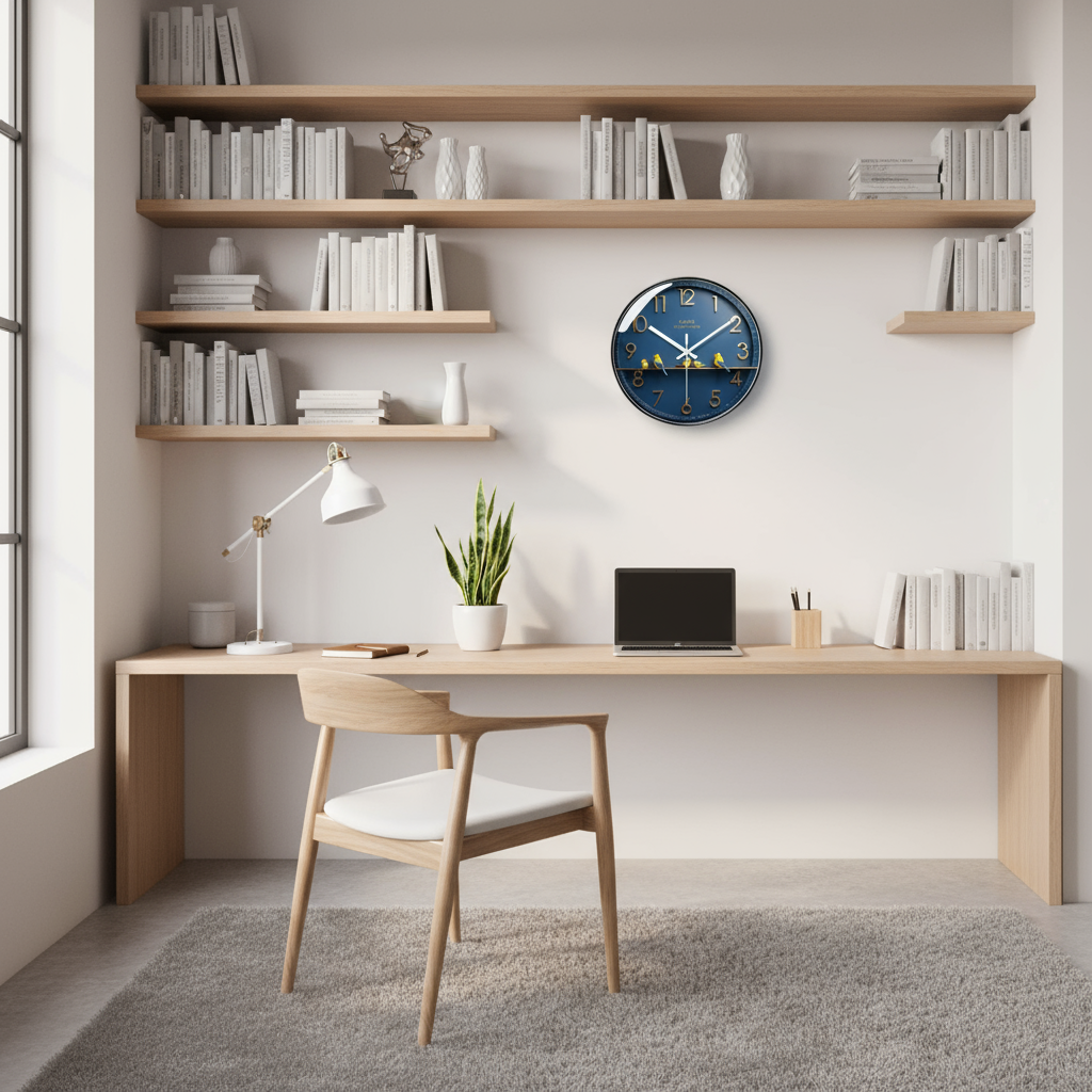 Horloge Murale Moderne et Silencieuse au Design Épuré