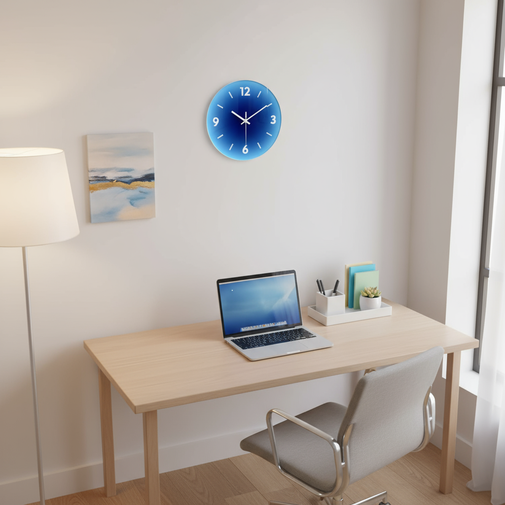 Horloge Murale Élégante en Verre – Design Moderne