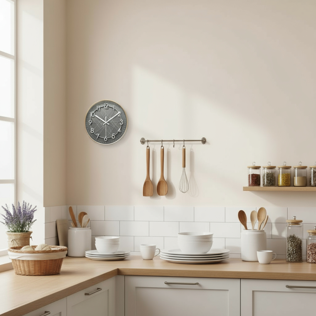 Horloge Murale Design Géométrique Silencieuse