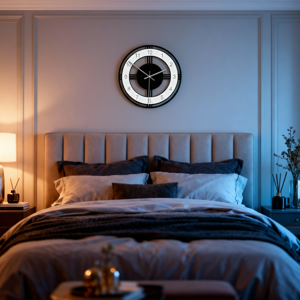 Horloge Murale Vintage – Design Noir et Blanc Élégant