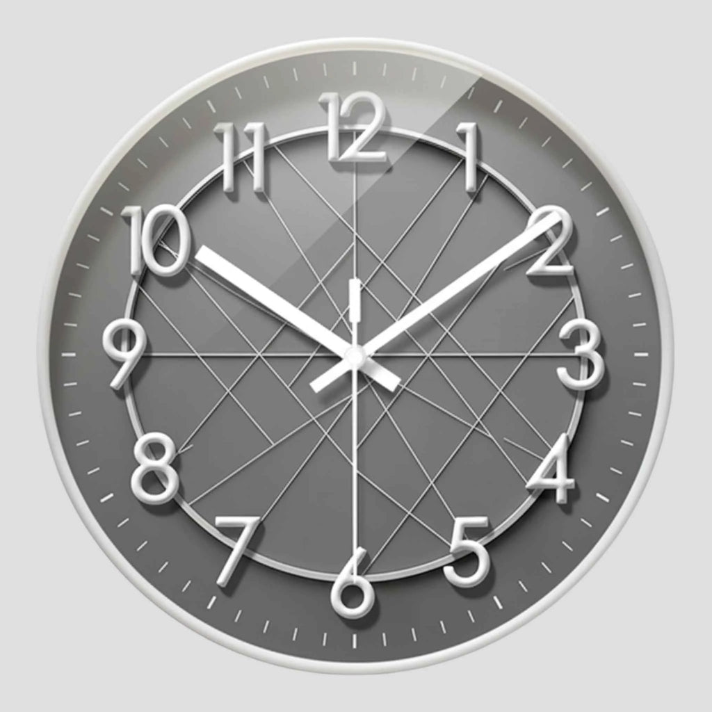 Horloge Murale Géométrique avec Cadre Circulaire