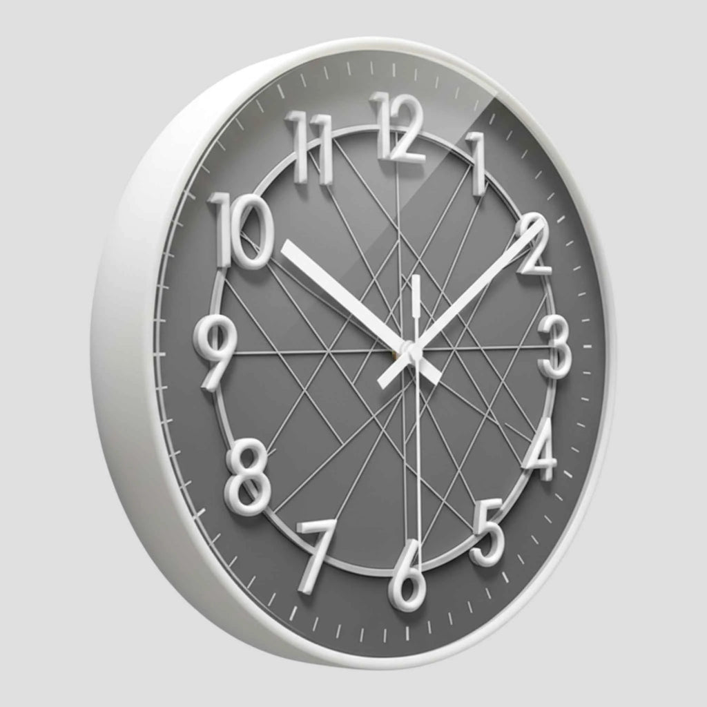 Horloge Murale Géométrique avec Cadre Circulaire