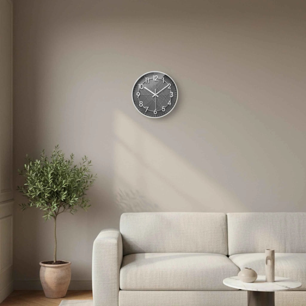 Horloge Murale Géométrique avec Cadre Circulaire