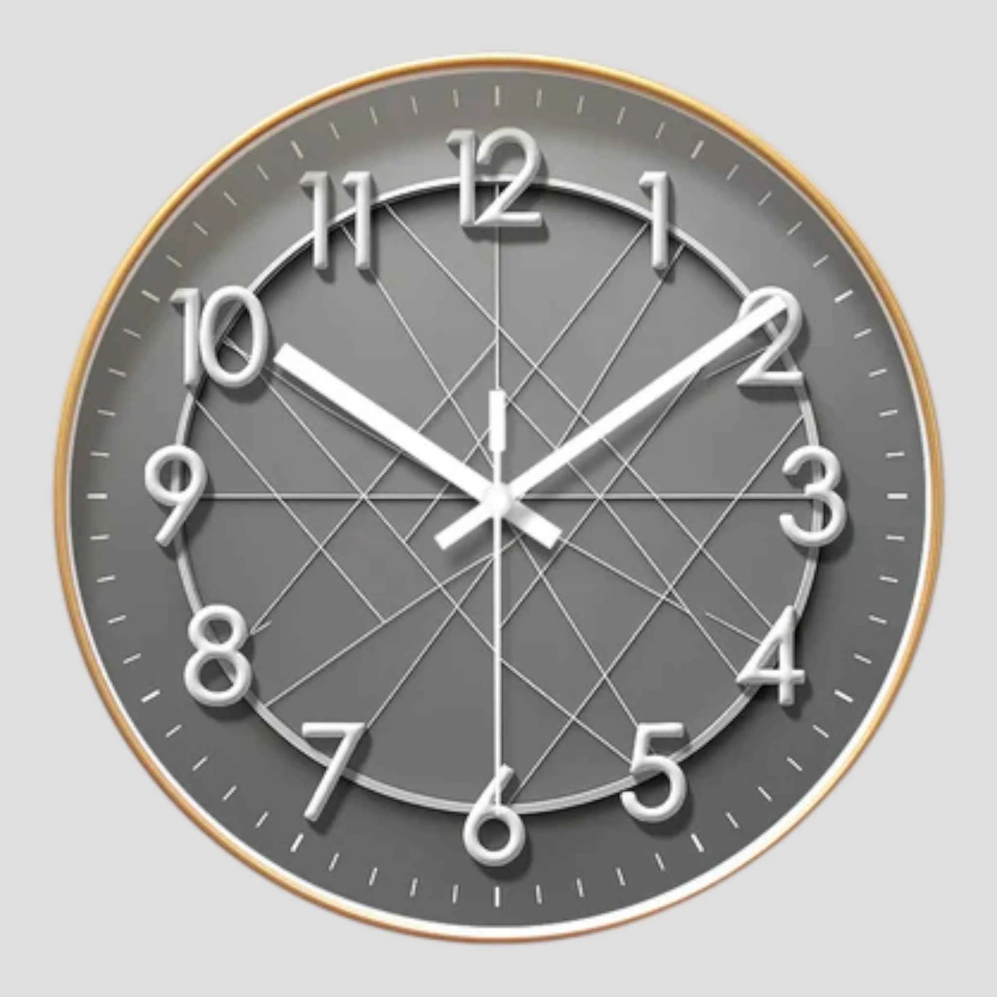 Horloge Murale Géométrique avec Cadre Circulaire
