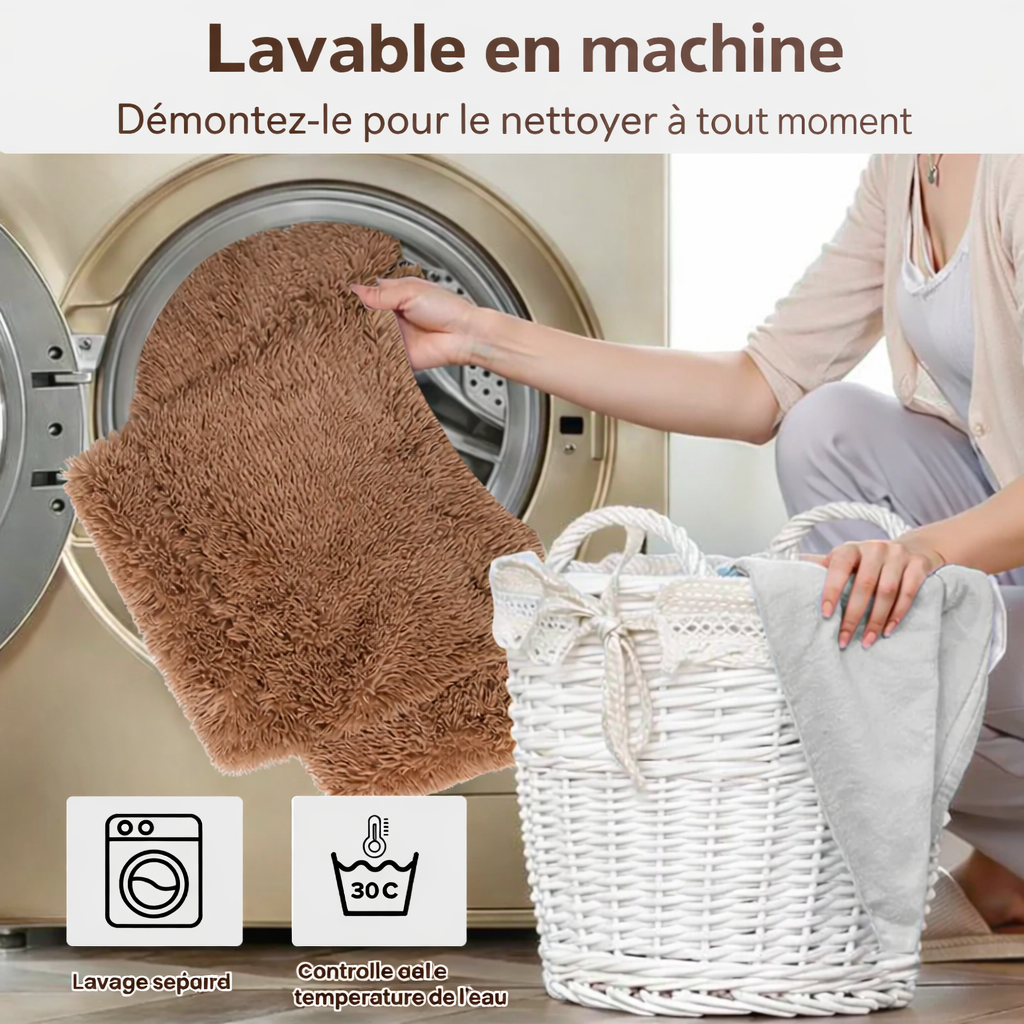 Lit Pour Chat Élevé Avec Coussin Doux Bois