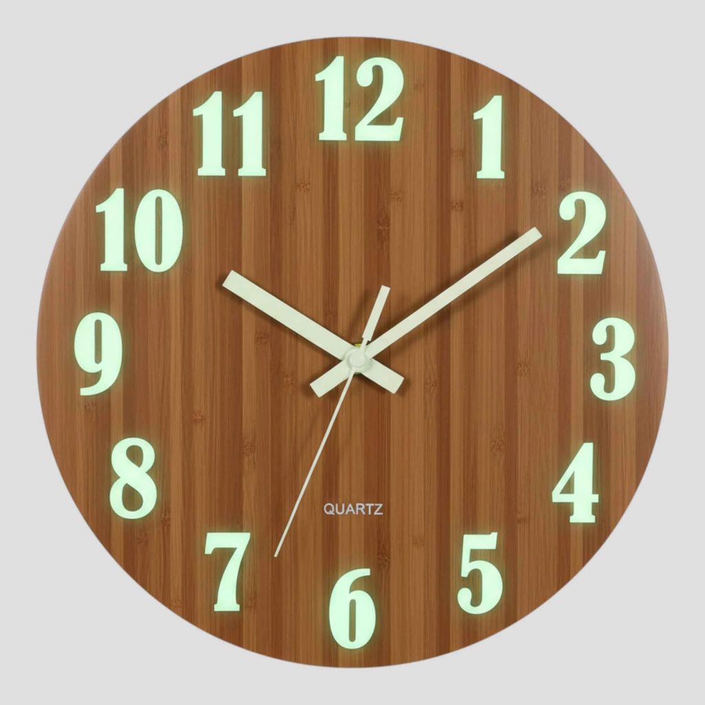 Horloge Murale en Bambou Lumineuse