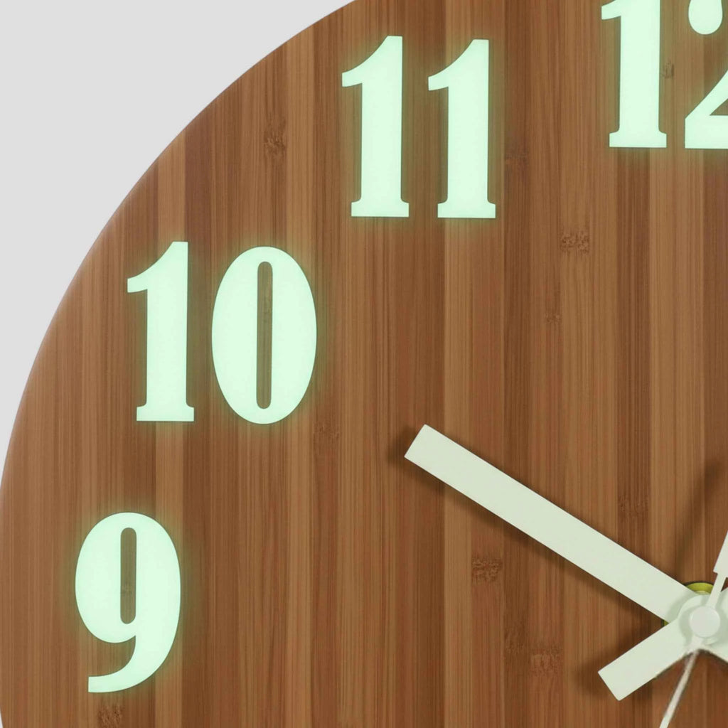Horloge Murale en Bambou Lumineuse