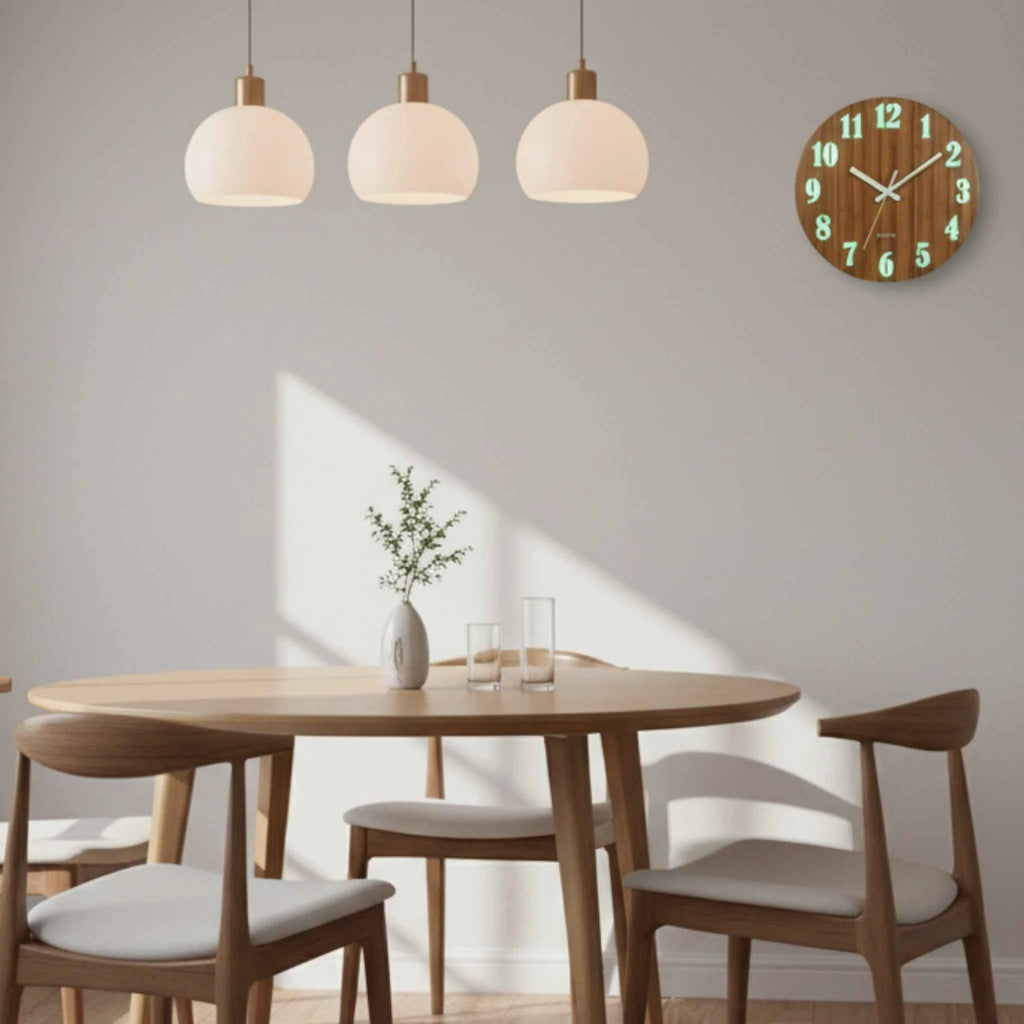 Horloge Murale en Bambou Lumineuse