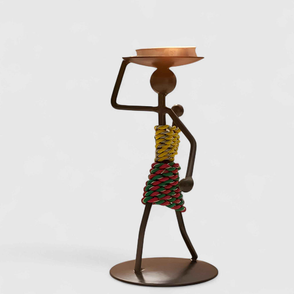 Supports de bougies : Bougeoir en Fer Métal Atmosphérique pour une Décoration Élégante dans B de Marche Lino