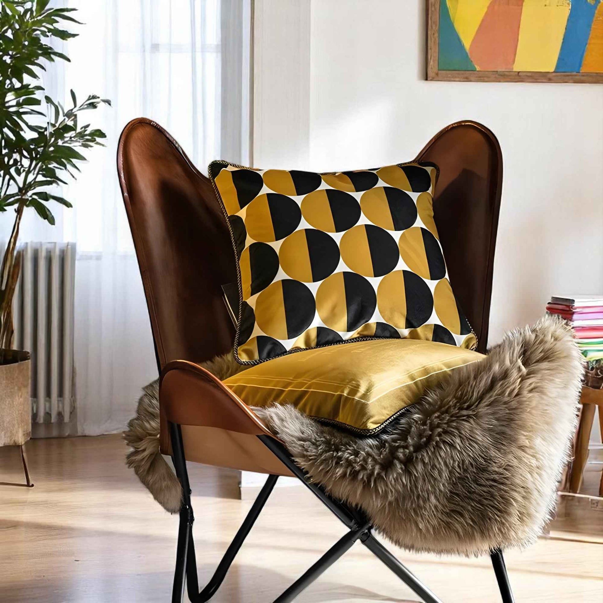 Housses de coussin : Housse de Coussin Abeille en Polyester et Coton Imprimé dans de Marche Lino
