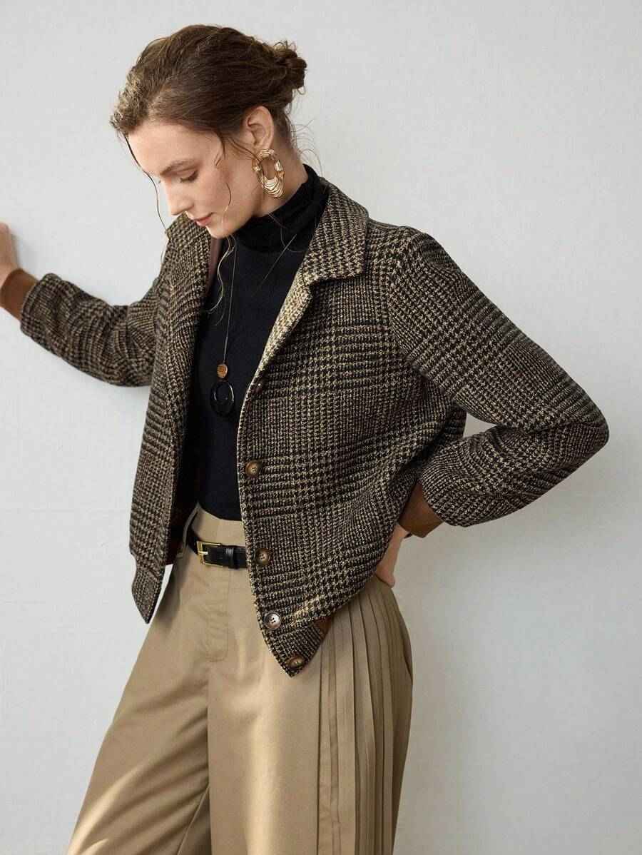 Veste courte en tweed Blythe — Chic sans effort