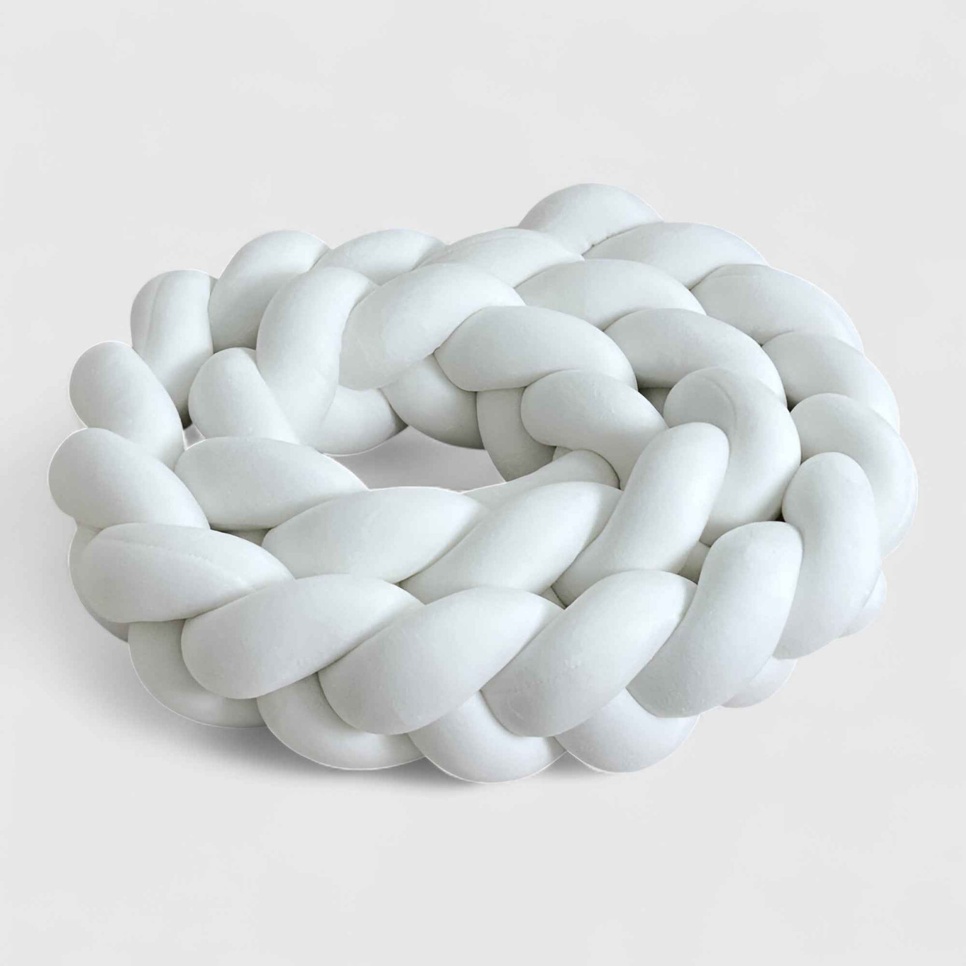 Coussins de sol : Coussin géométrique moderne en polyester pour le sol dans Blanc de Marche Lino
