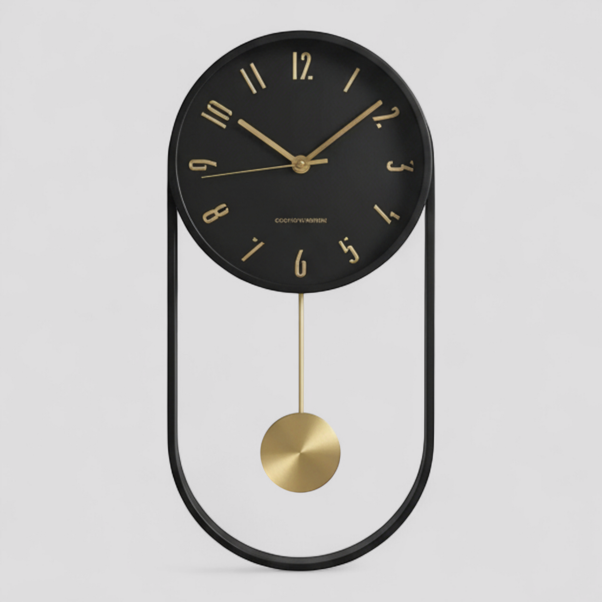 Horloge Murale Moderne en Métal avec Pendule – 40×20 cm