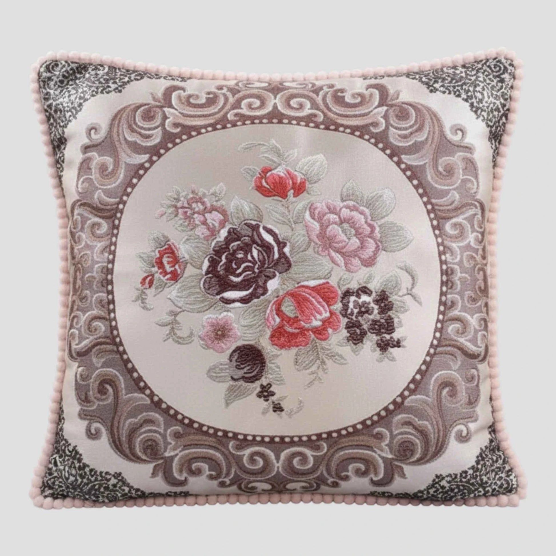 Housse de Coussin en Jacquard Style Européen 48×48 cm