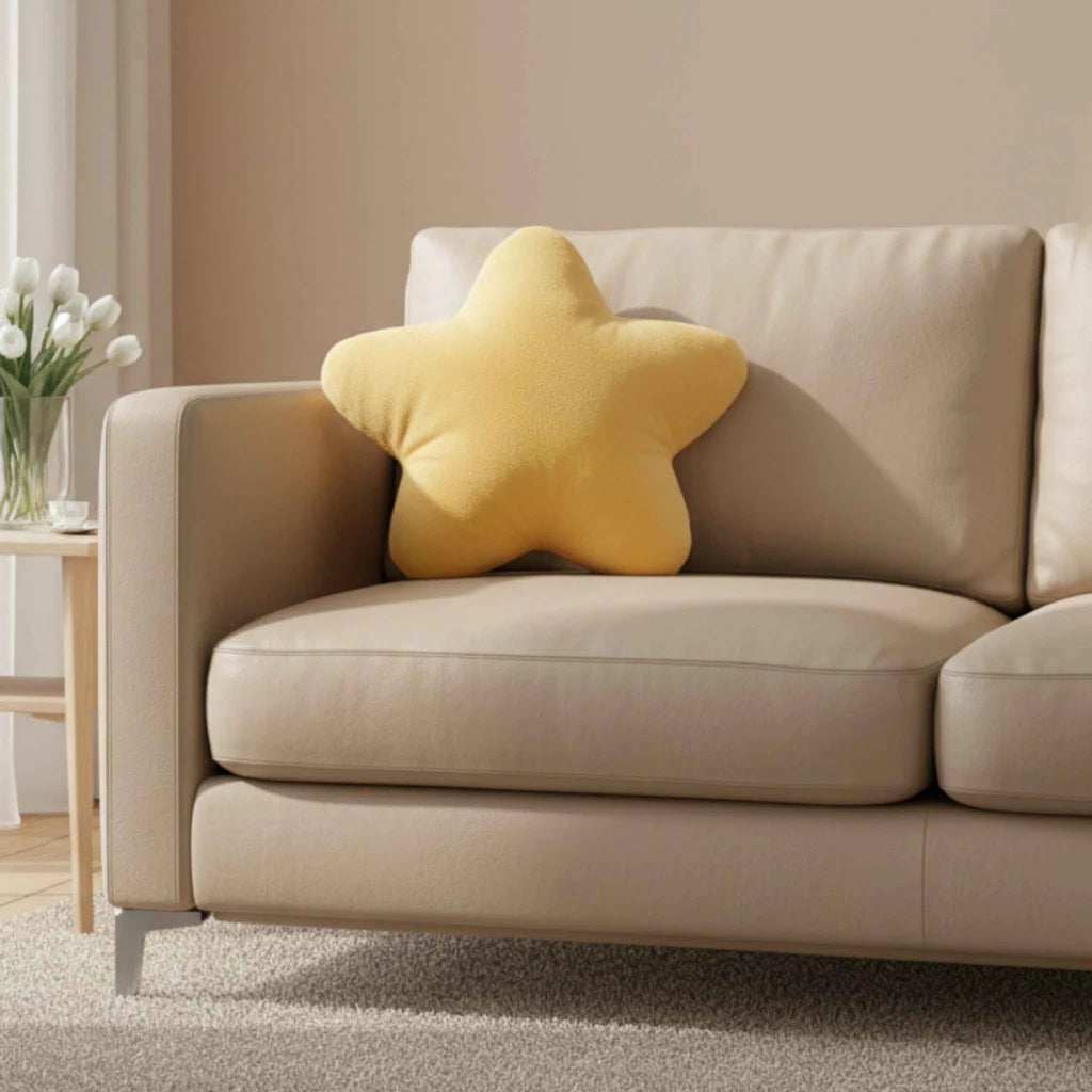 Coussin Décoratif en Peluche en Forme d’Étoile pour la Maison et la Chambre