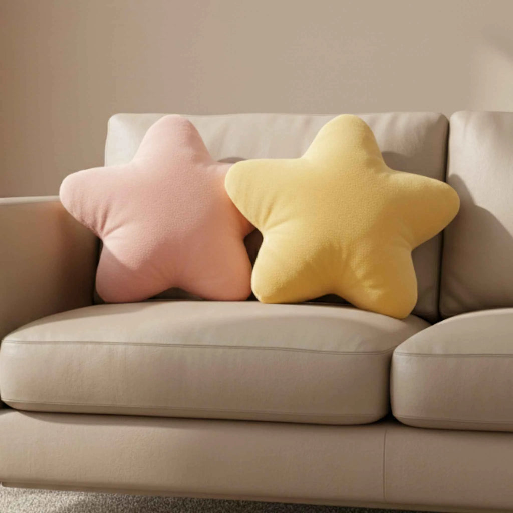 Coussin Décoratif en Peluche en Forme d’Étoile pour la Maison et la Chambre