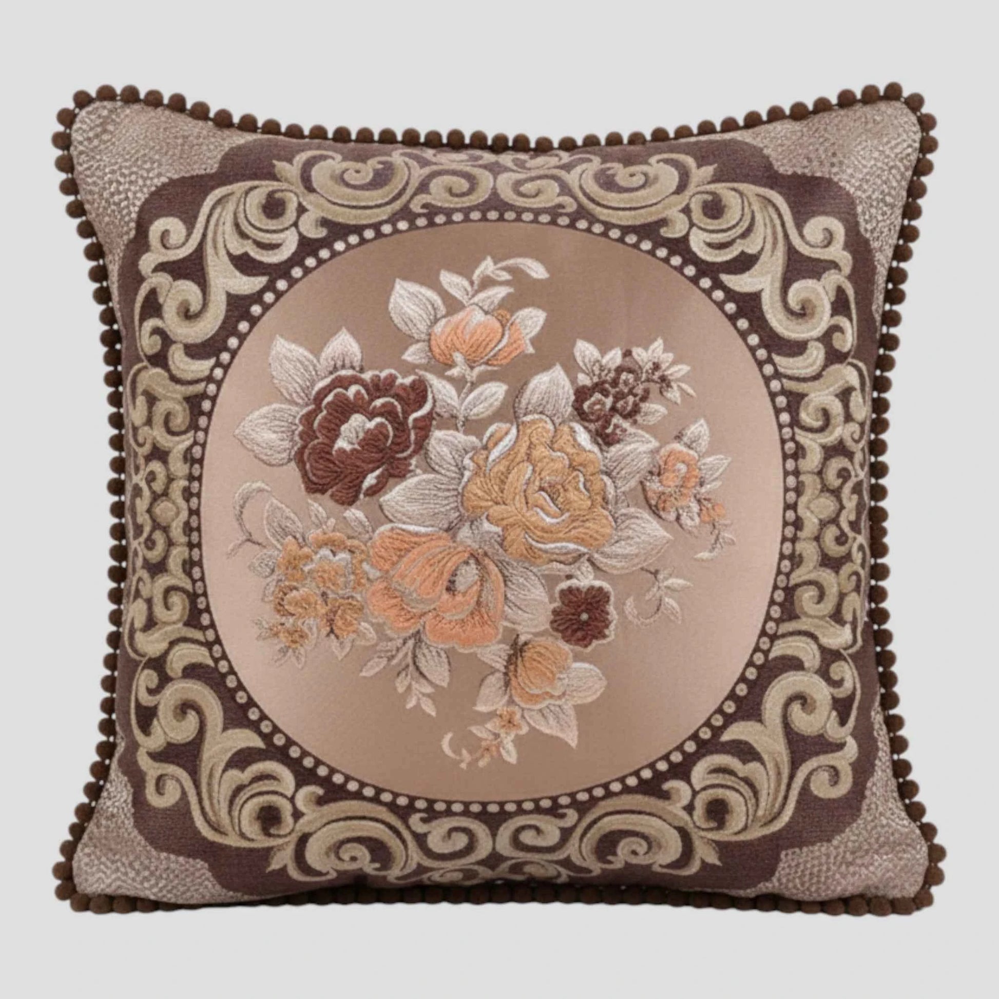 Housse de Coussin en Jacquard Style Européen 48×48 cm