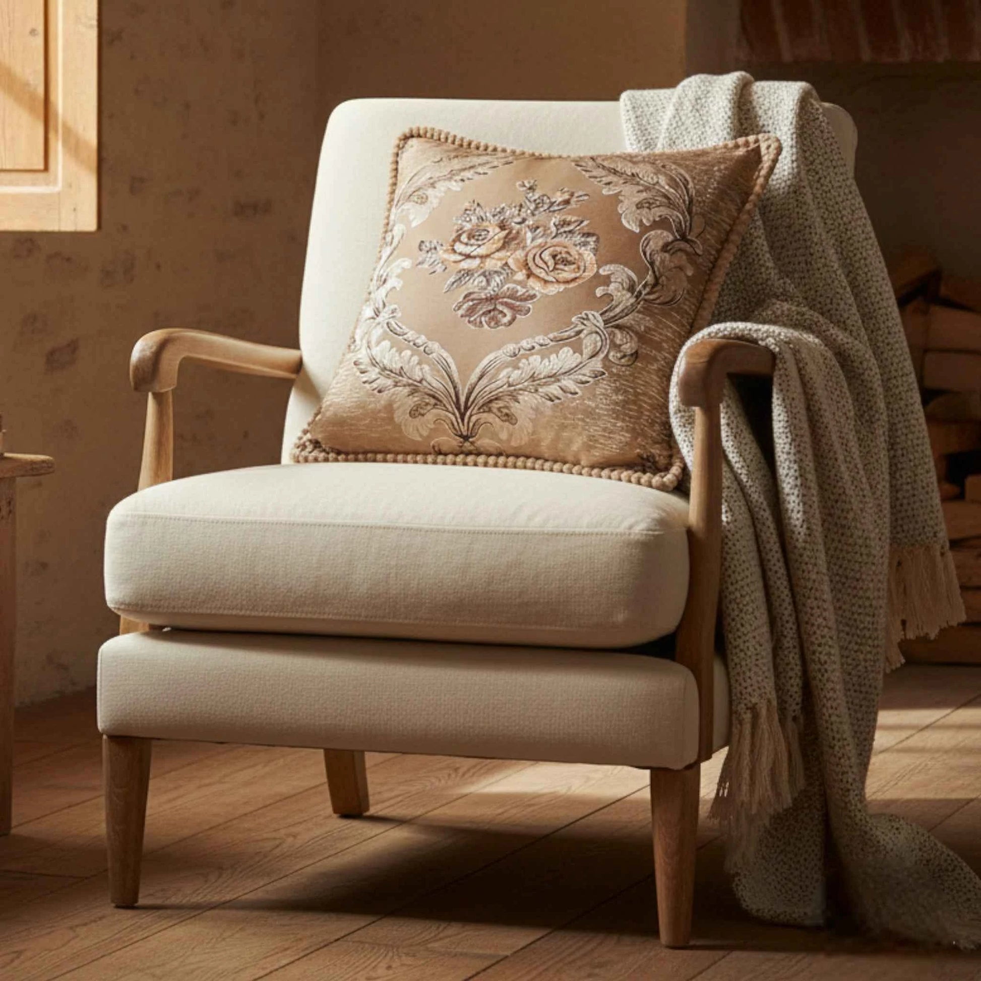 Housse de Coussin en Jacquard Style Européen 48×48 cm