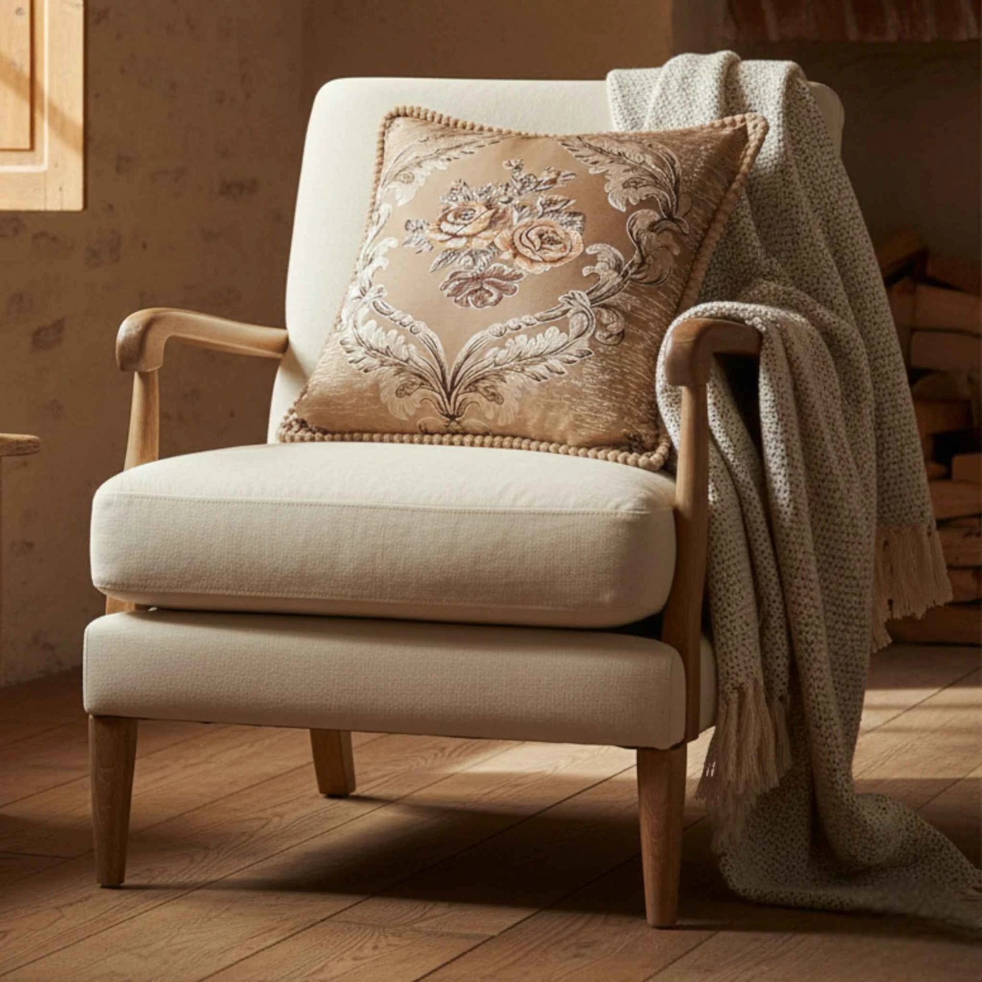 Housse de Coussin en Jacquard Style Européen 48×48 cm