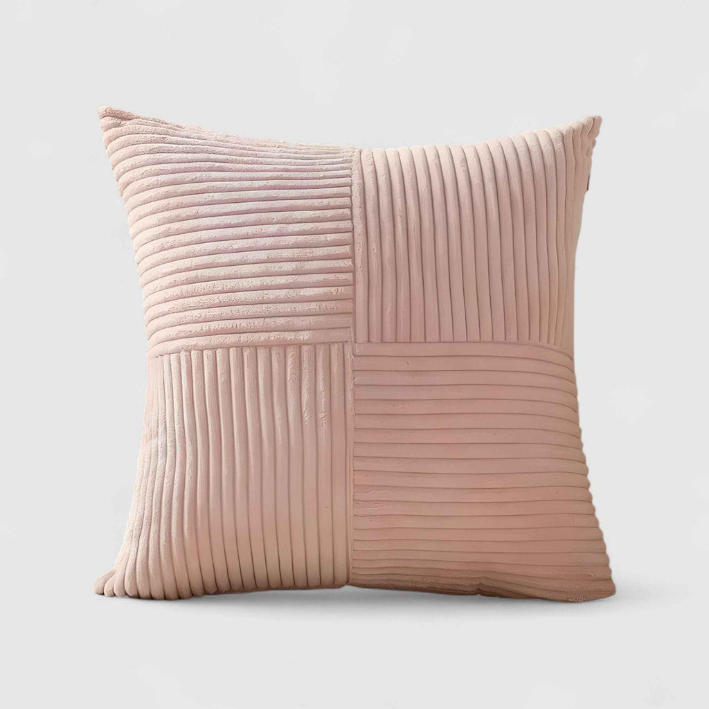 Housses de coussin : Housse de Coussin Velours Côtelé dans Rose 45cm x 45cm de Marche Lino