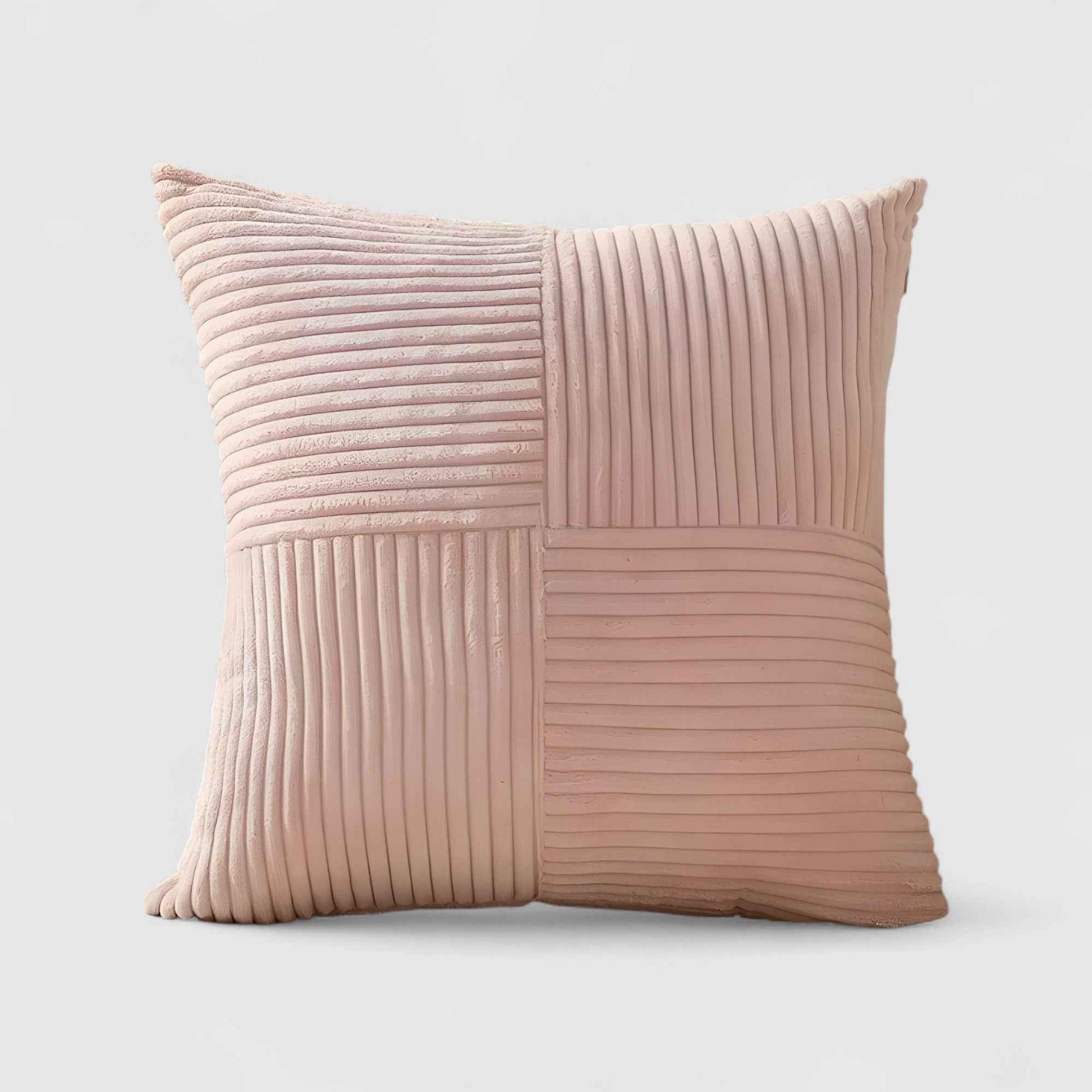 Housses de coussin : Housse de Coussin Velours Côtelé dans Rose 45cm x 45cm de Marche Lino