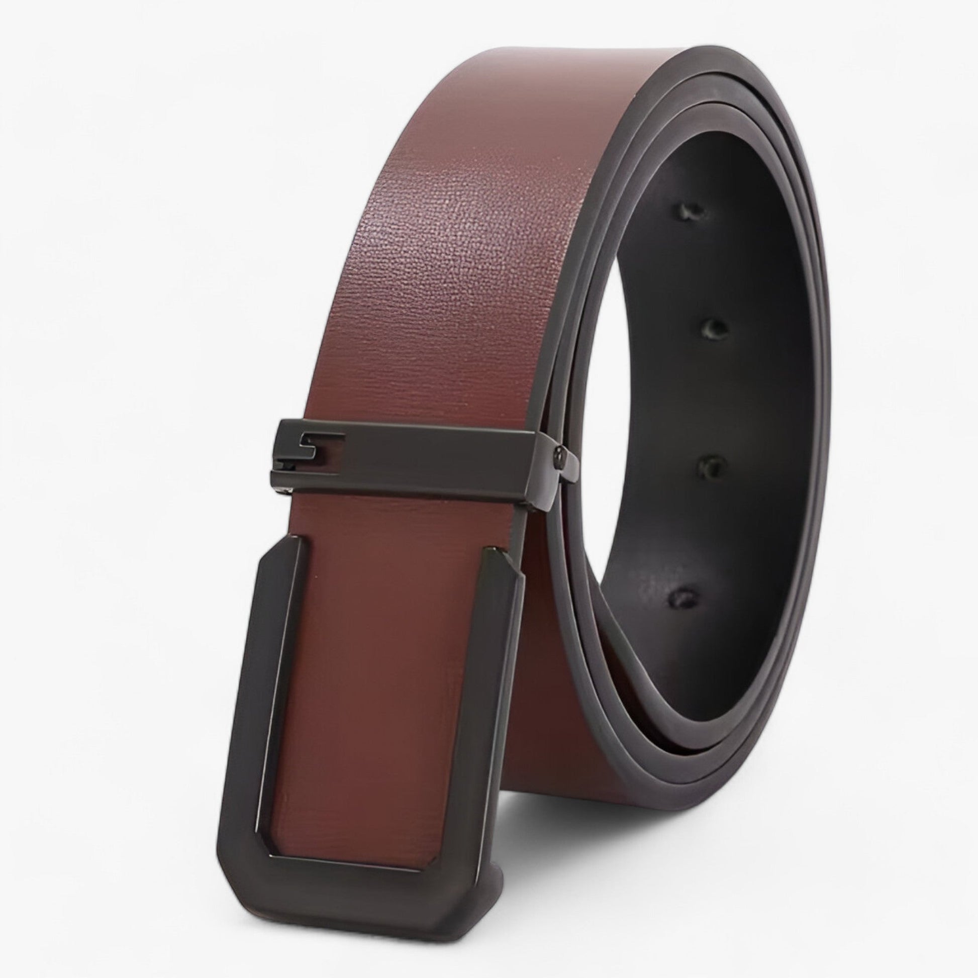 Ceinture Homme en Cuir Véritable Noir - Luxe Artisanal pour un Style Distingué