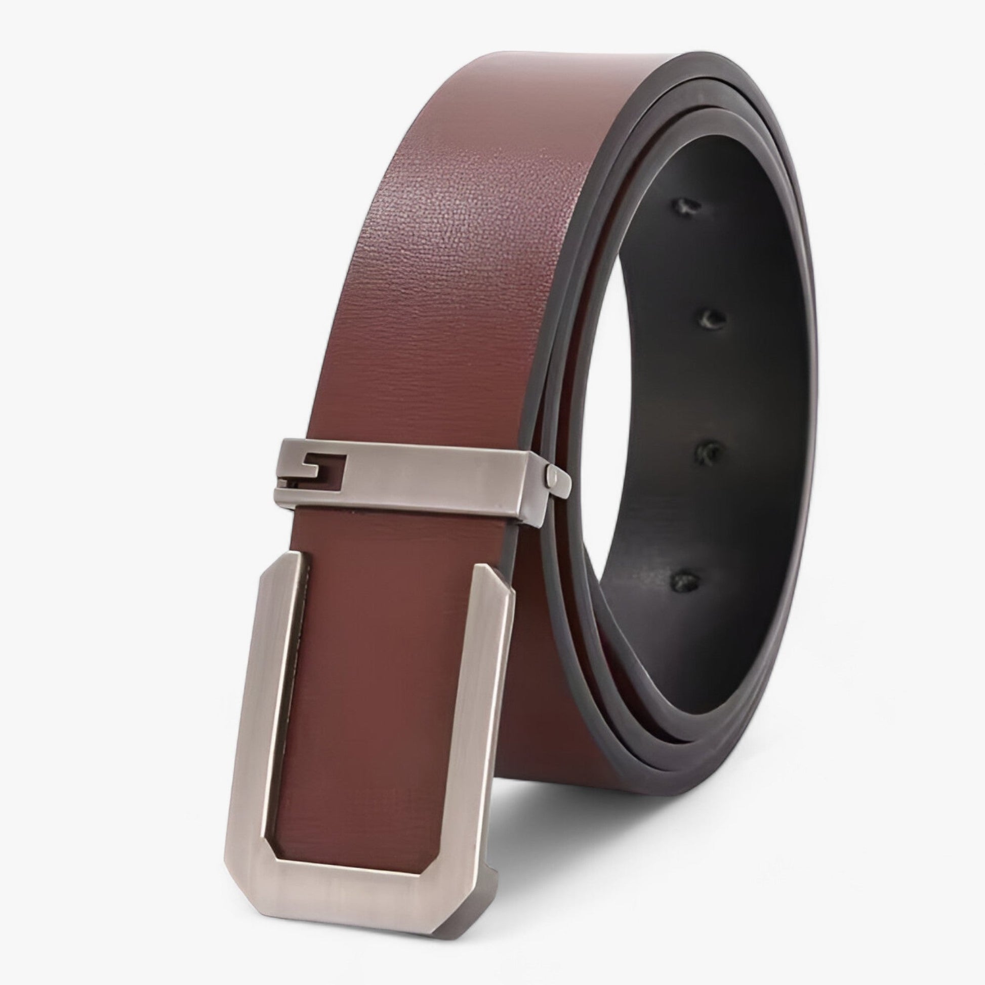 Ceinture Homme en Cuir Véritable Noir - Luxe Artisanal pour un Style Distingué