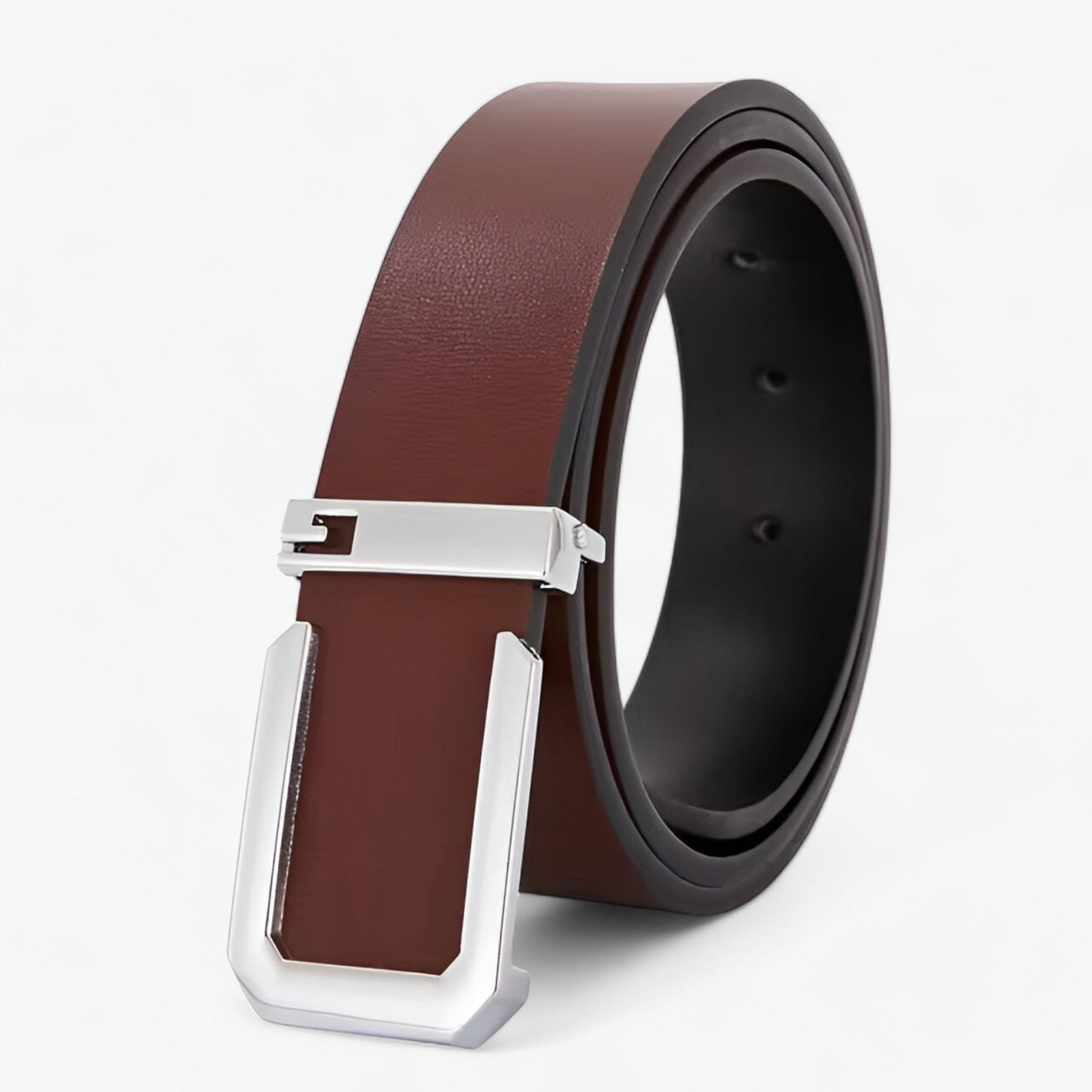 Ceinture Homme en Cuir Véritable Noir - Luxe Artisanal pour un Style Distingué