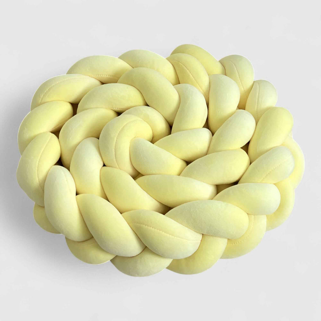 Coussins de sol : Coussin géométrique moderne en polyester pour le sol dans Jaune de Marche Lino