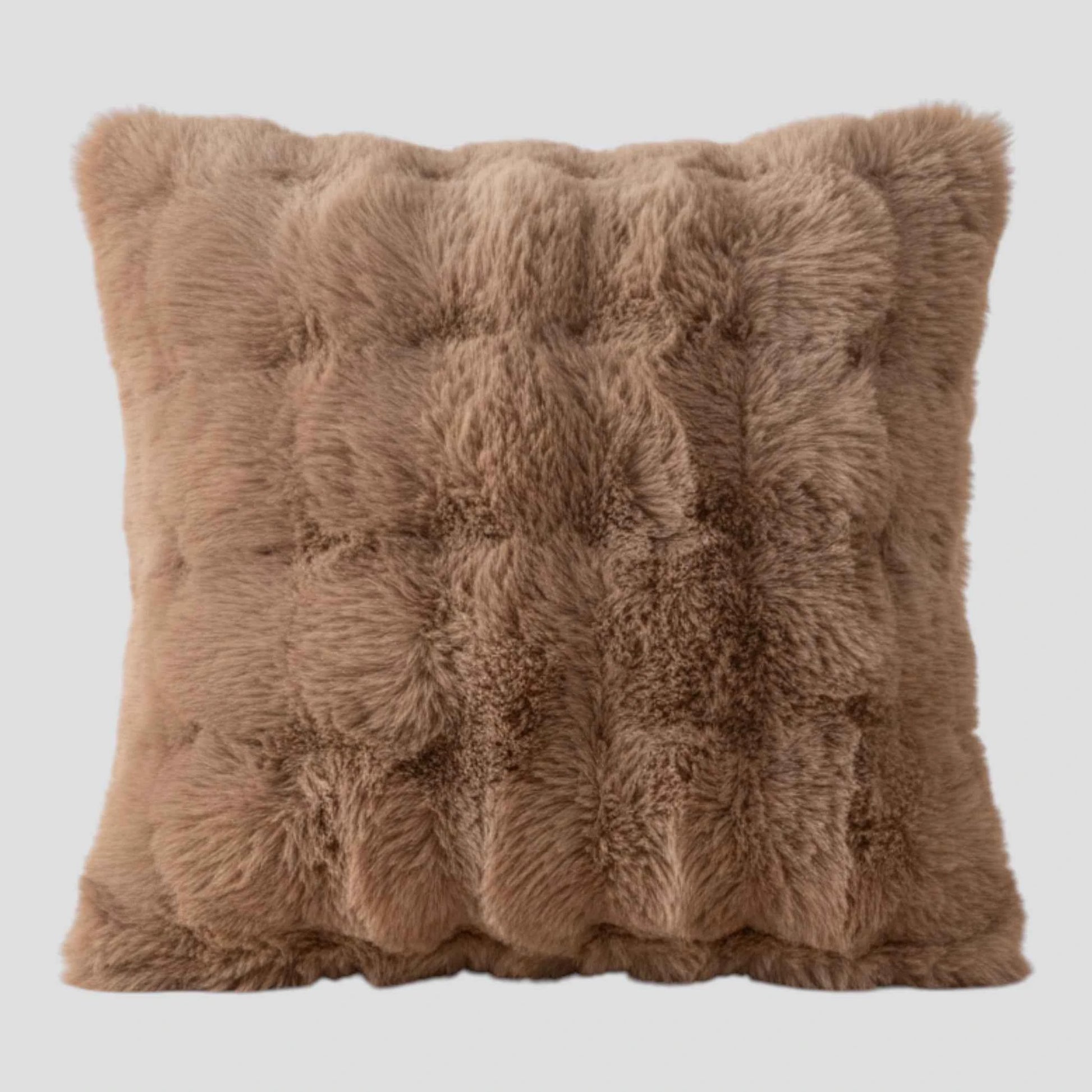 Housse de Coussin en Velours à Motif Bulle Uni