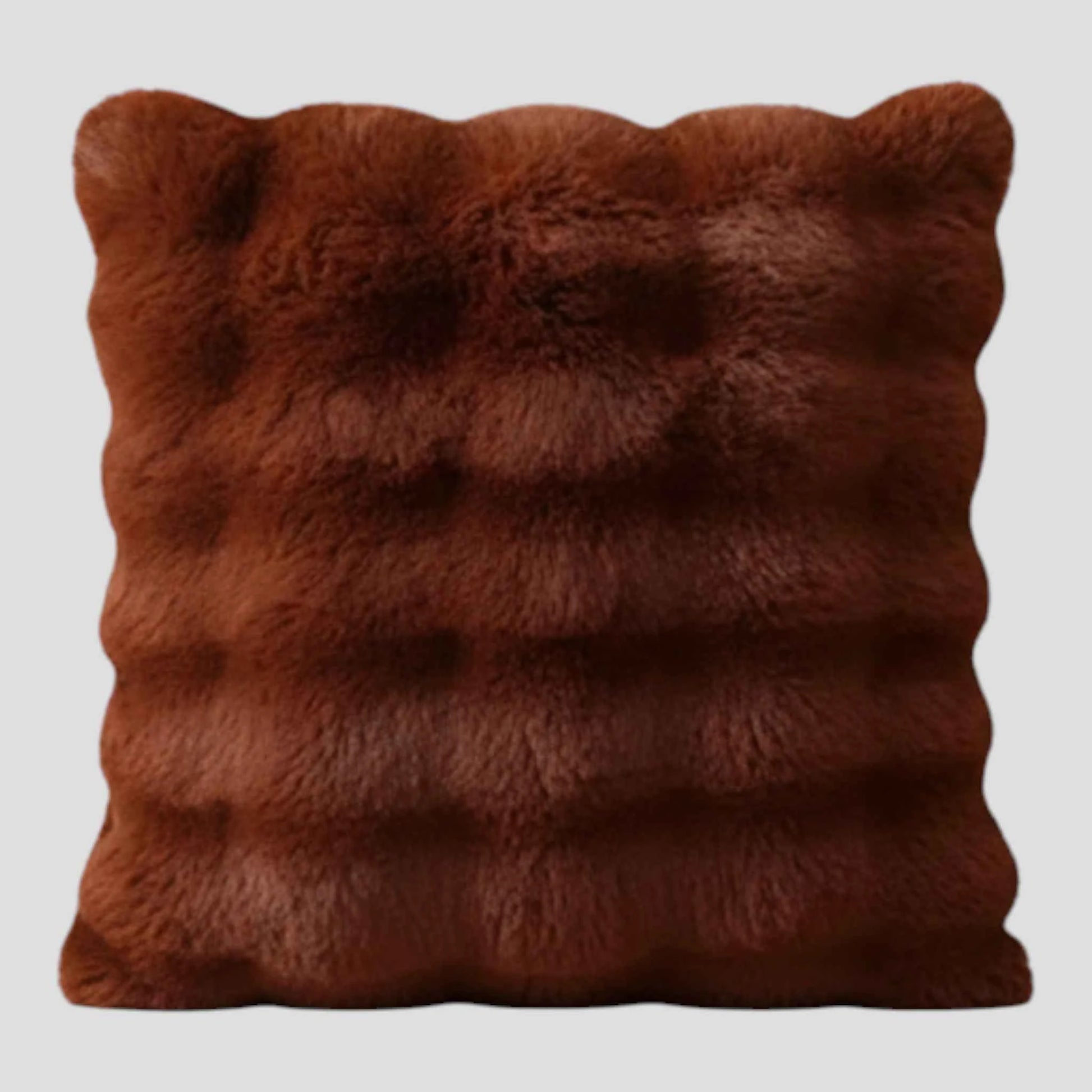 Housse de Coussin en Velours à Motif Bulle Uni