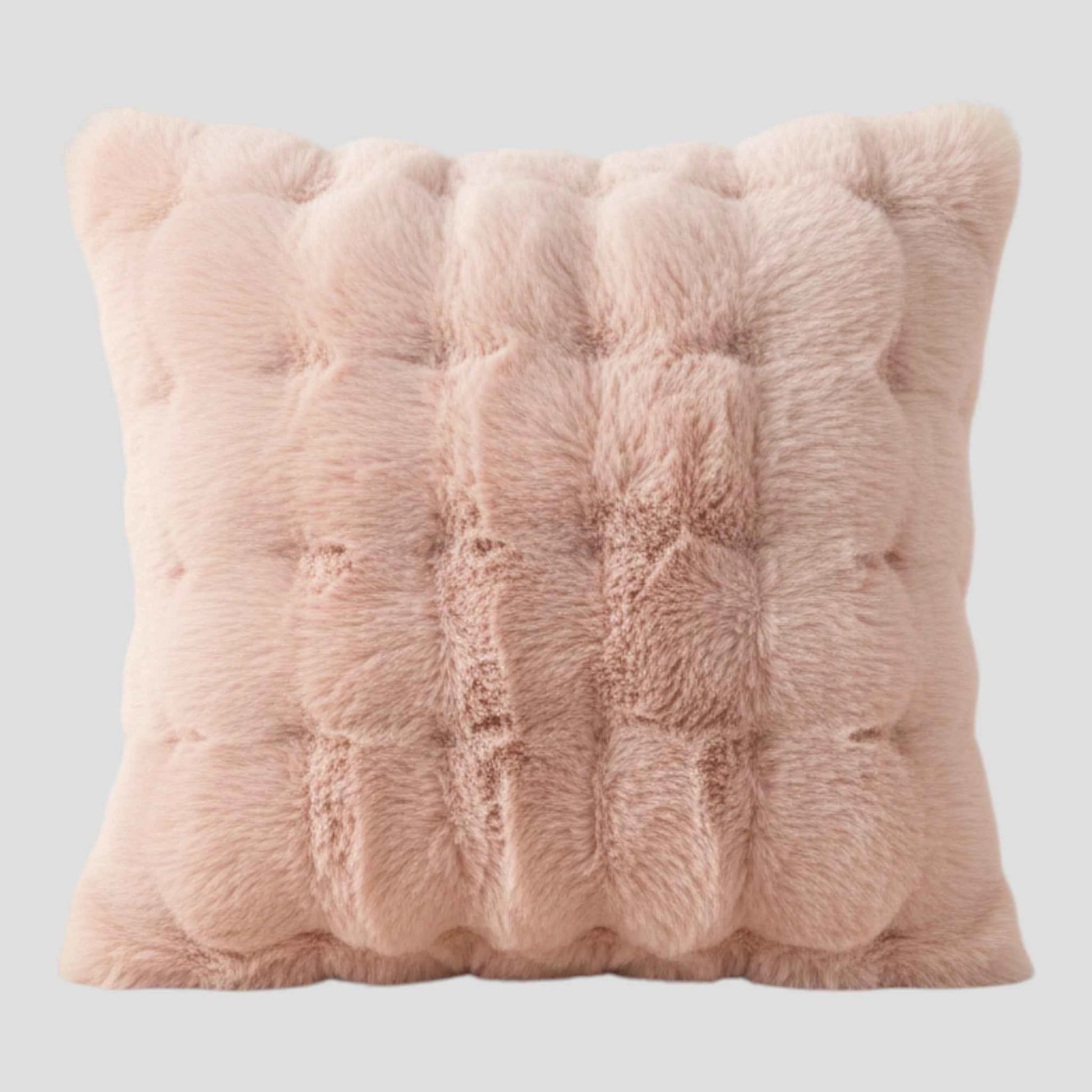 Housse de Coussin en Velours à Motif Bulle Uni