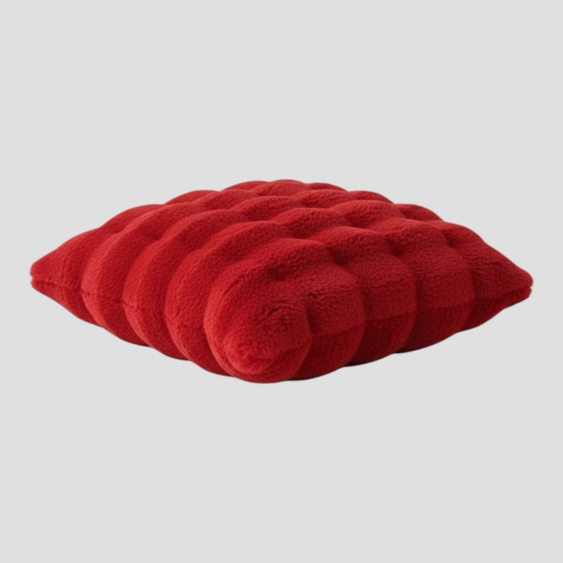 Housse de Coussin en Velours à Motif Bulle Uni