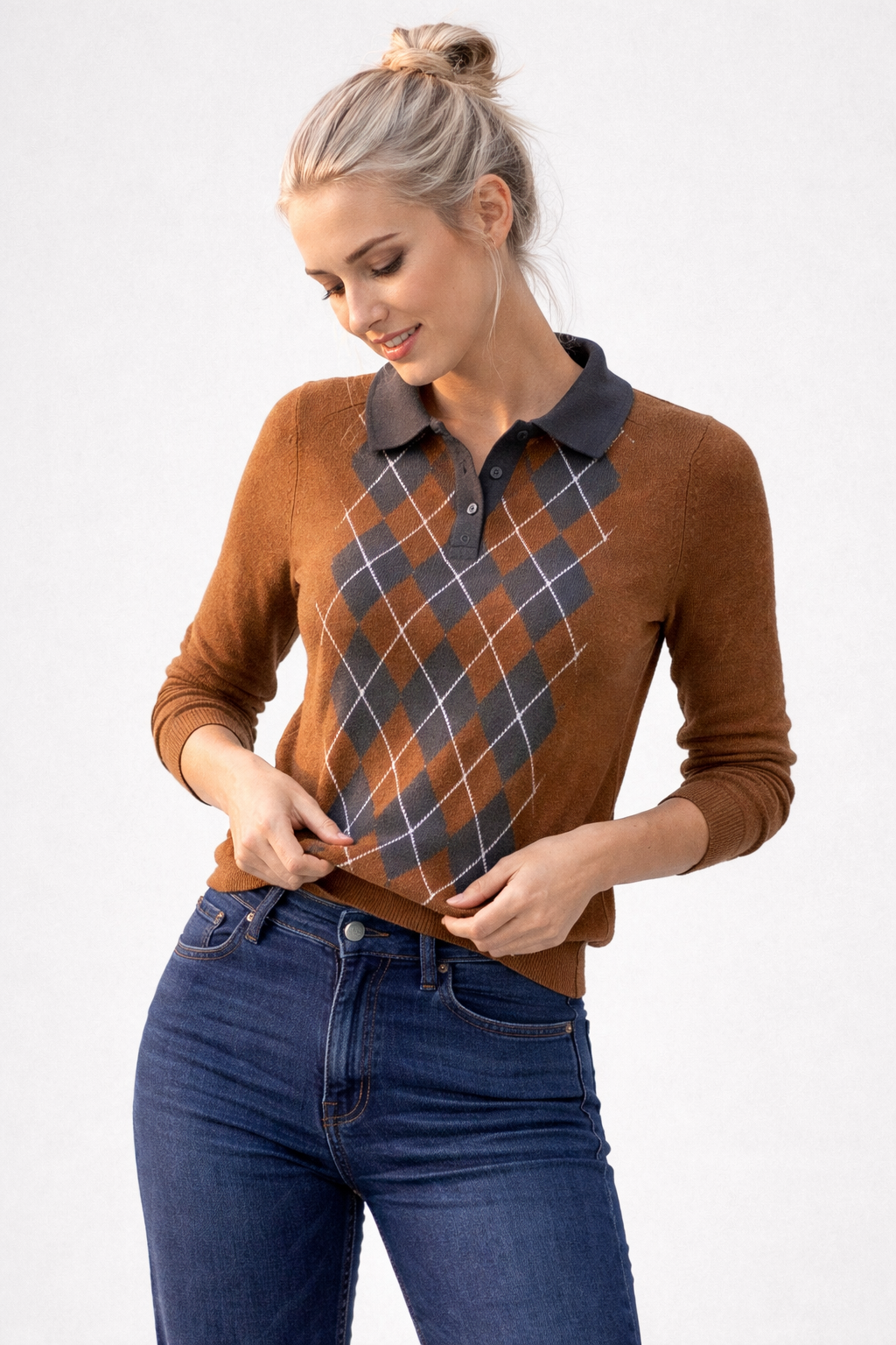 Weit geschnittener Damenpullover mit Polokragen – weicher, warmer Strick | Herbst Winter Casual