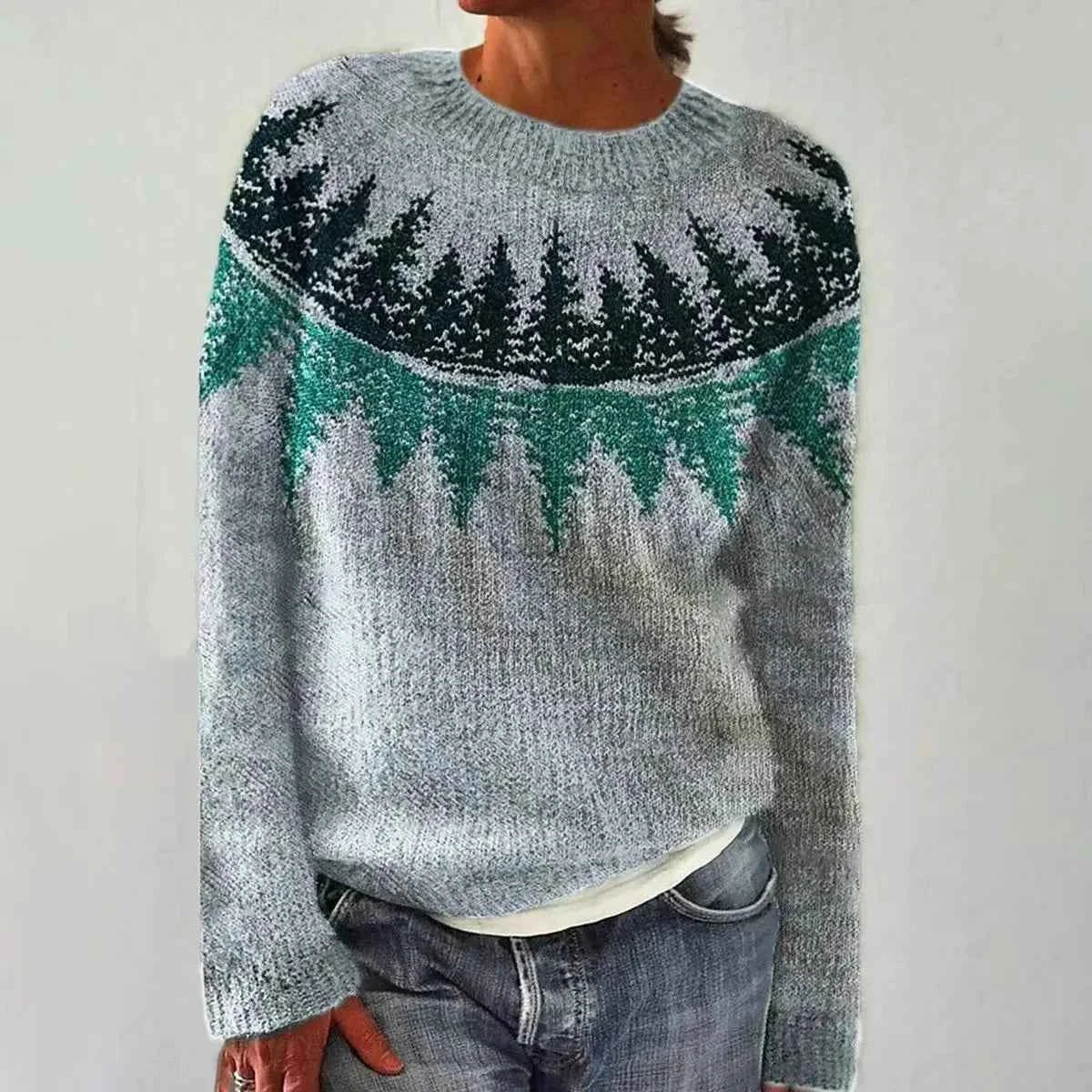 Pull femme col bateau rayé tricoté rétro