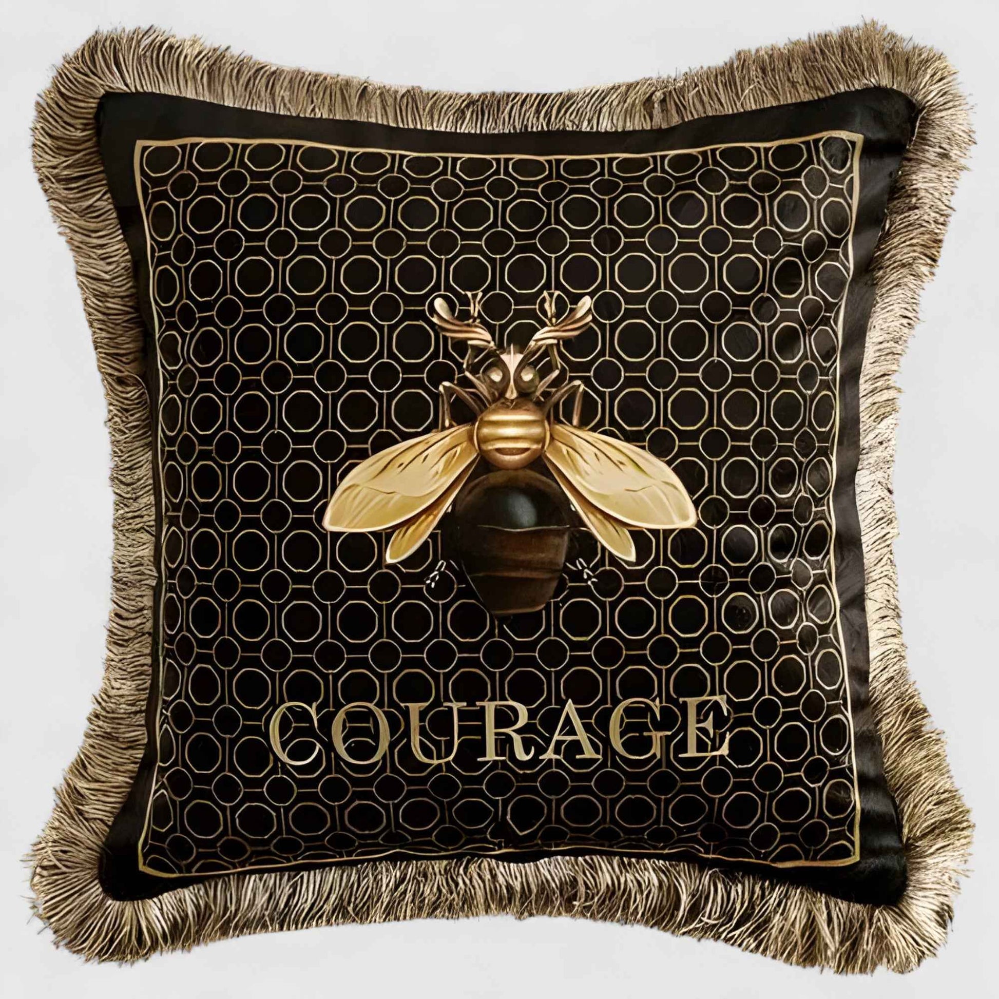 Housses de coussin : Housse de Coussin Abeille en Polyester et Coton Imprimé dans 5 de Marche Lino