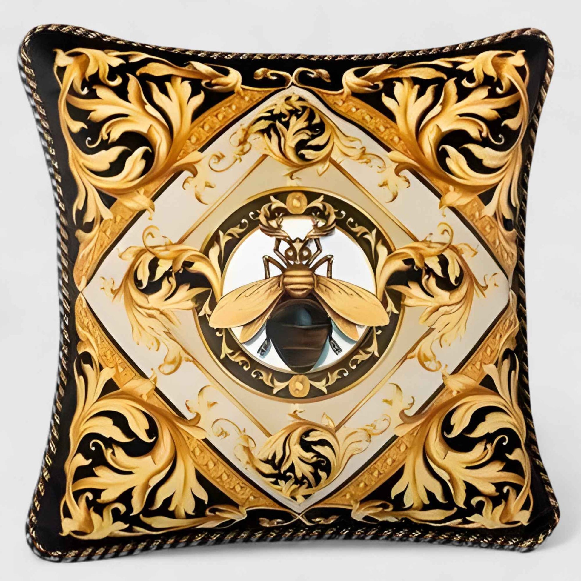 Housses de coussin : Housse de Coussin Abeille en Polyester et Coton Imprimé dans 7 de Marche Lino