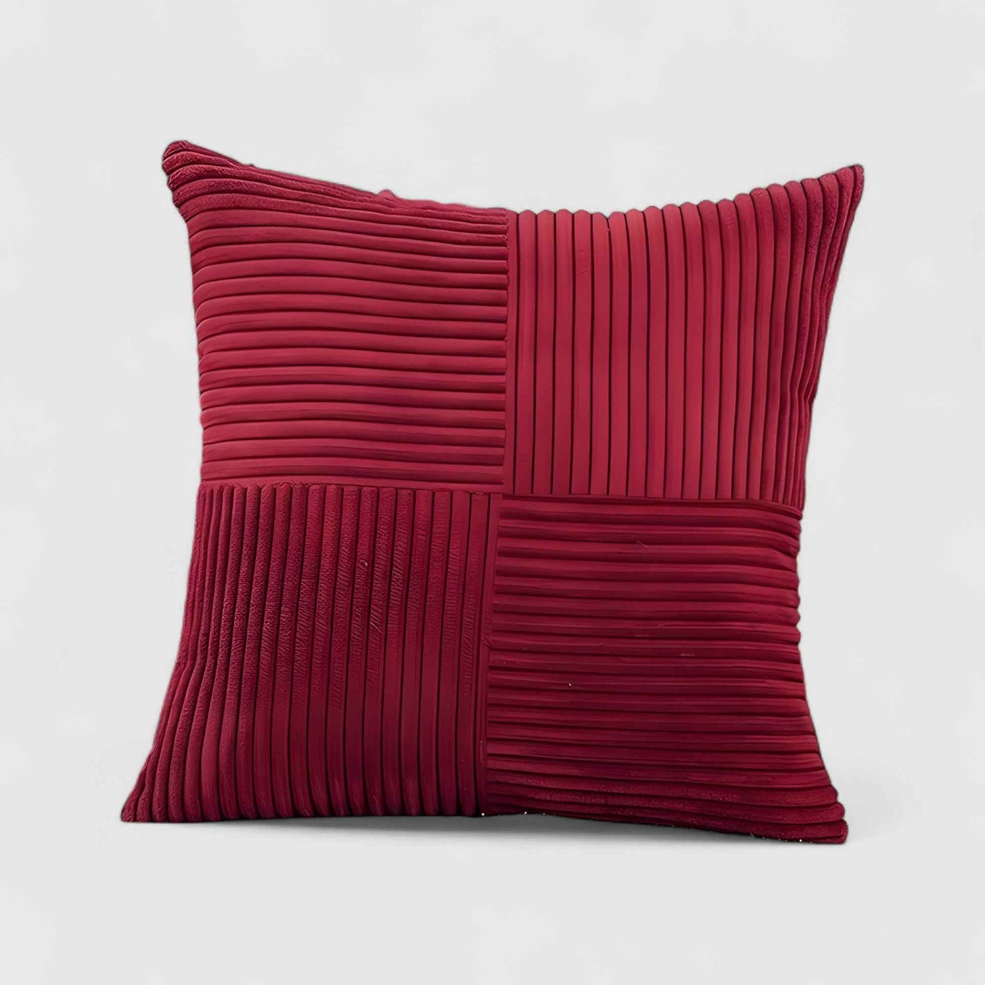 Housses de coussin : Housse de Coussin Velours Côtelé dans Rouge vin 45cm x 45cm de Marche Lino