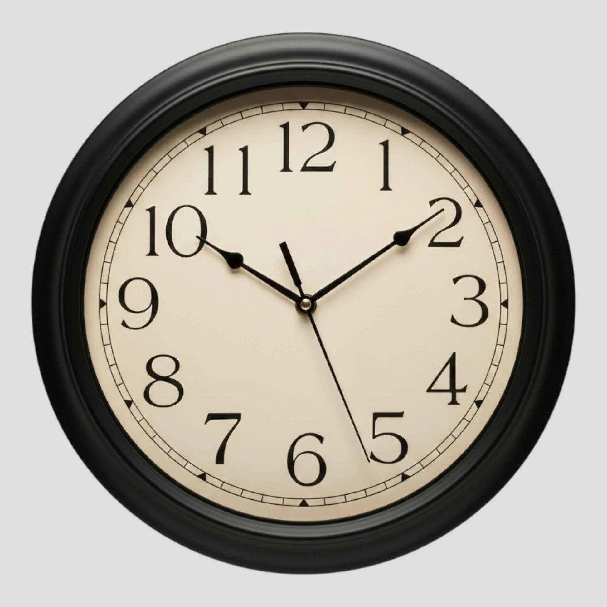 Horloge murale ronde style rétro – Quartz silencieux, 12/14 pouces