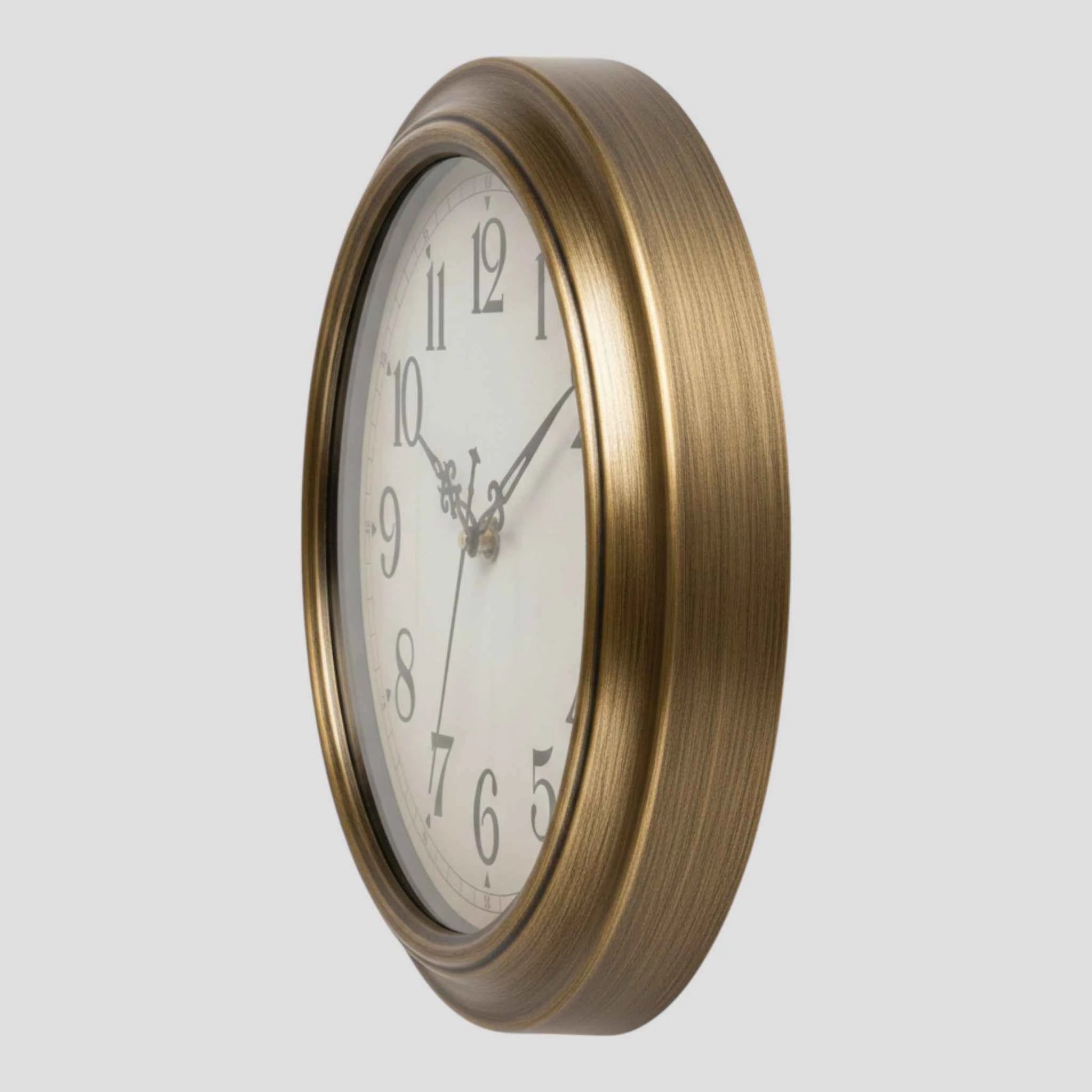 Horloge murale ronde style rétro – Quartz silencieux, 12/14 pouces