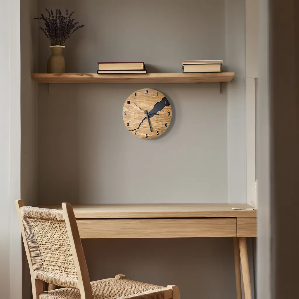 Horloge Murale Design en Bois Silencieuse