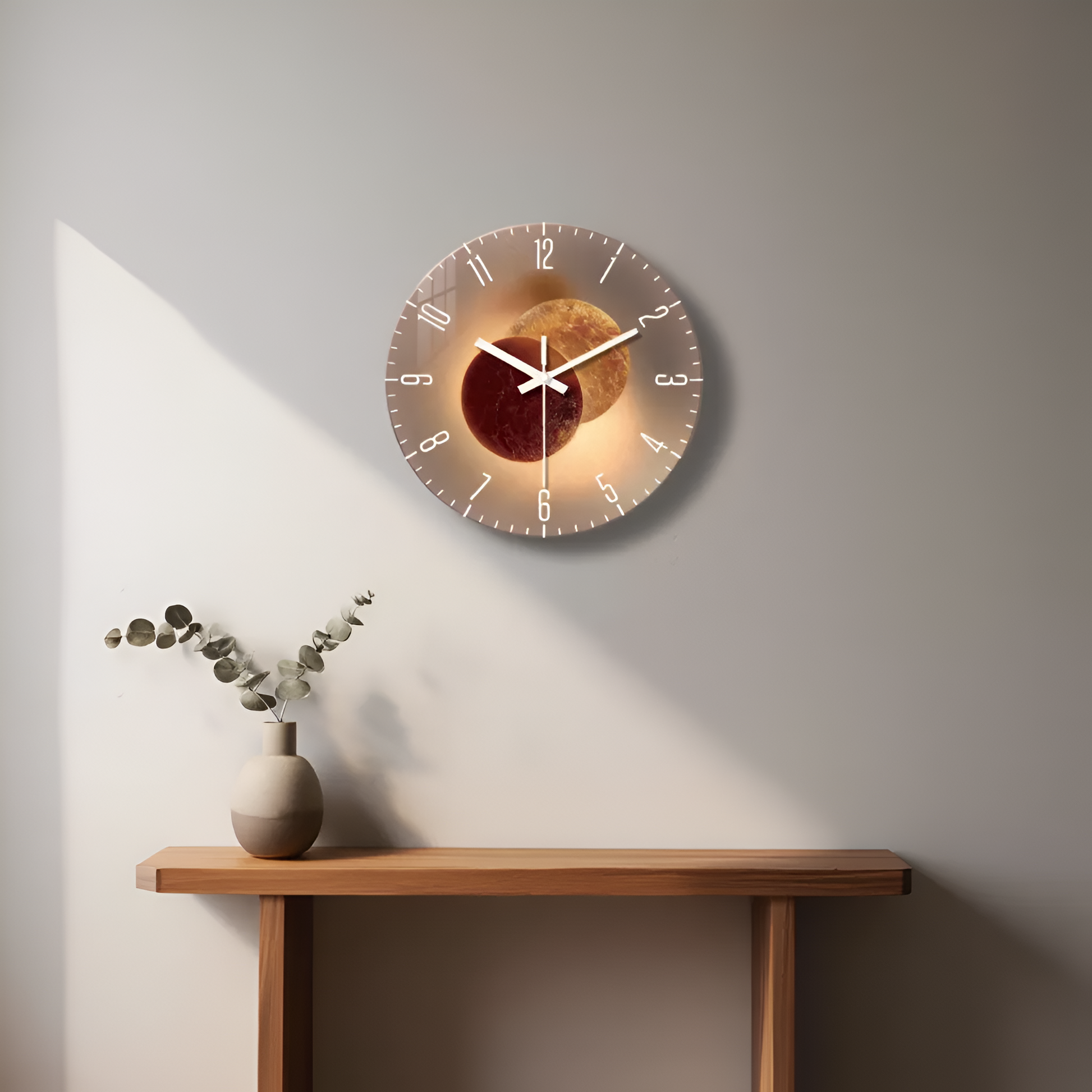 Horloge Murale en Verre Trempé – Design Élégant et Silencieux