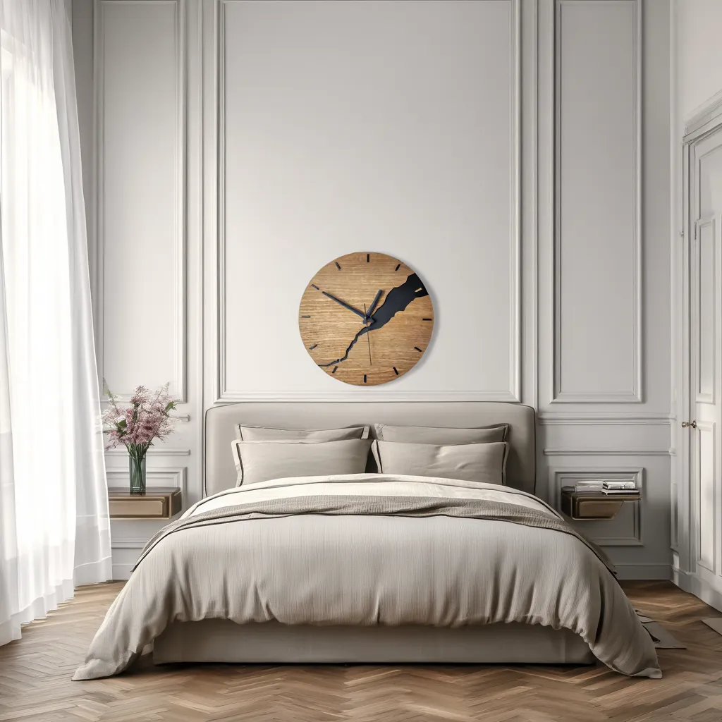 Horloge Murale Design en Bois Silencieuse